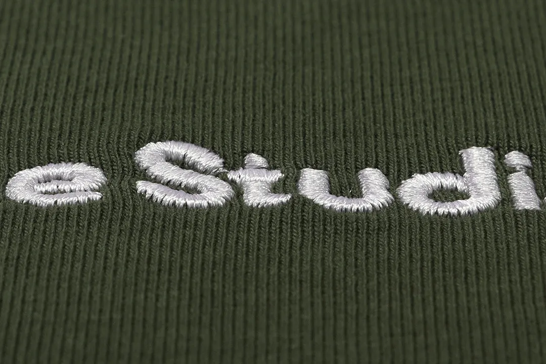 Acne Studios 2026 New Arrival logo Same Style t 100％ 32 ： Green Size：XS S M L